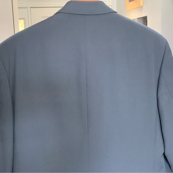 Hugo Boss, Smokey Blue 100% Wool Suit (“Corleone" Classic 90’s style) Size 40R. - Picture 5 of 16